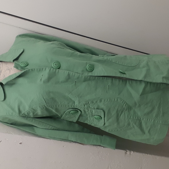 Anthropologie Sitwell Green SPY Trench Jacket size 6 - Picture 3 of 12